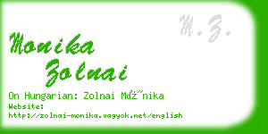 monika zolnai business card